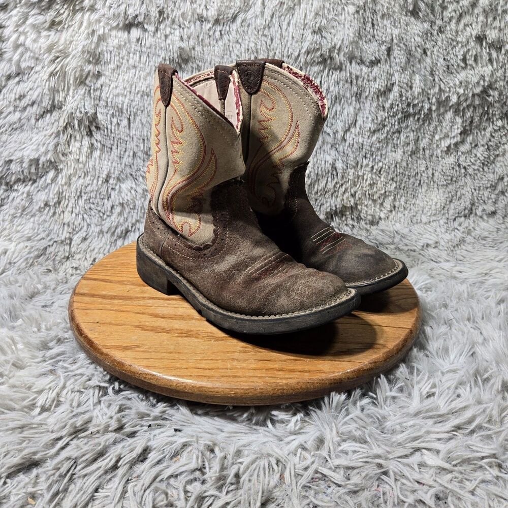 Ariat Fat Baby II Womens Brown Leather Western Cowboy Pull On Riding Boot Size 8